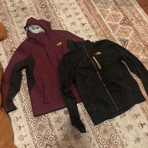 The North Face Men's Maroon and Black Performance Jackets